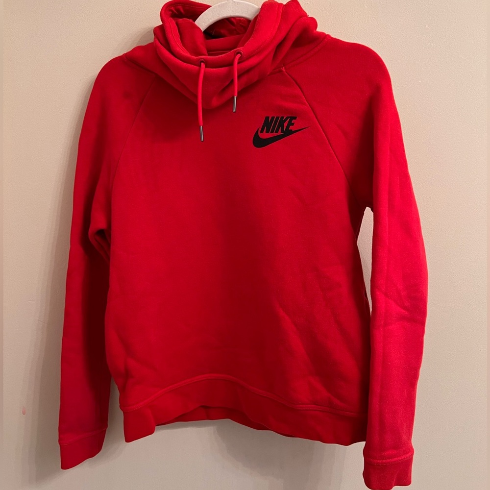 Red Nike Funnel neck Sweatshirt, size XS